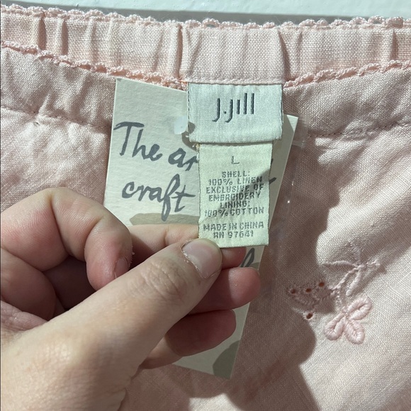 J. Jill Asymmetrical Linen Skirt in Soft Pink NWT - Picture 2 of 8